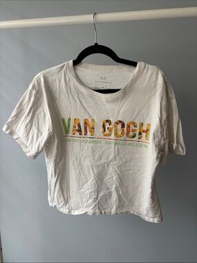 Issac Morris Van Gogh Sunflower Graphic Crop Top